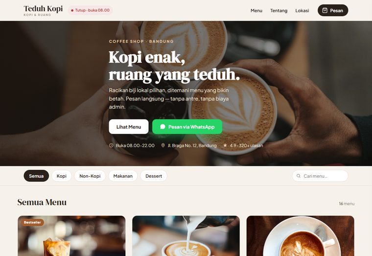 Contoh website buatan Situva